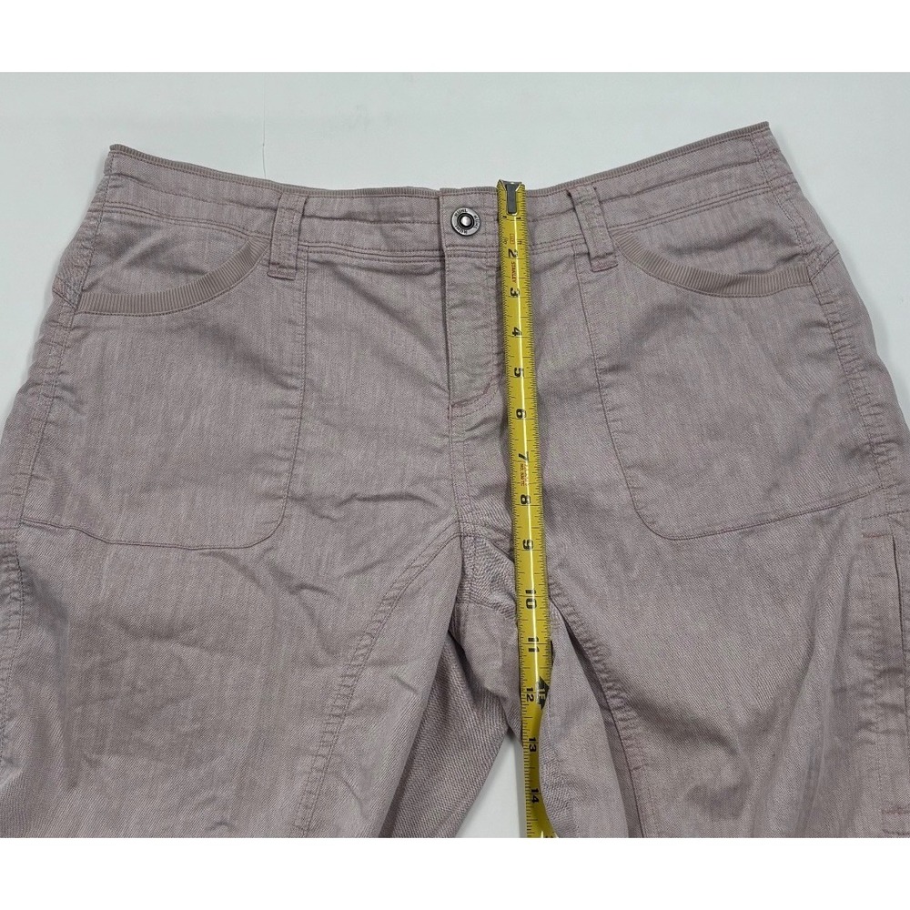 Kuhl Women 12 Reg Cabo Mauve Linen Blend Straight Leg Hiking Outdoor Pants - Picture 5 of 9